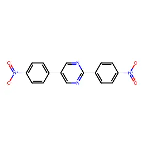 Pyrimidine, 2,5-bis(4-nitrophenyl)- structure