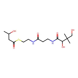 3-Hydroxybutyrylpantetheine structure
