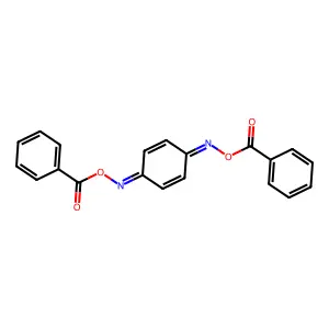 2,5-Cyclohexadiene-1,4-dione, 1,4-bis(O-benzoyloxime) structure
