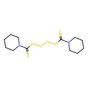 双五亚甲基硫代氨基甲酰四硫化物 structure