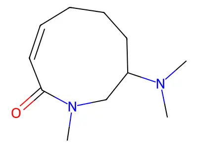 3-(dimethylamino)-1-methyl-3,4,5,6-tetrahydro-2H-azonin-9-one structure