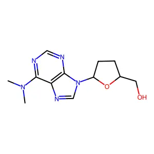 Adenosine, 2',3'-dideoxy-N,N-dimethyl- structure