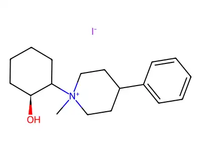 1-(2-Hydroxycyclohexyl)-1-methyl-4-phenylpiperidin-1-ium iodide structure