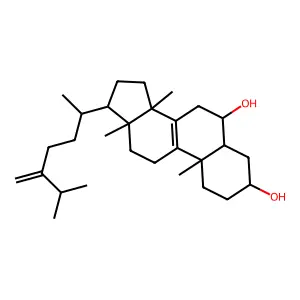 14-Methylergosta-8,24(28)-dien-3,6-diol structure