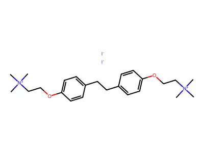 Ammonium, (ethylenebis(p-phenyleneoxyethylene))bis(trimethyl-, diiodide structure