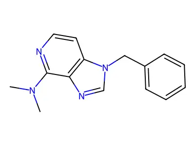 1H-Imidazo(4,5-c)pyridin-4-amine, N,N-dimethyl-1-(phenylmethyl)- structure