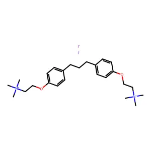 Ammonium, (propylenebis(p-phenyleneoxyethylene))bis(trimethyl-, diiodide structure