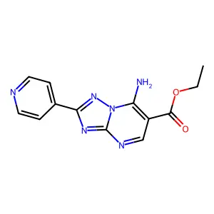 Ethyl 7-amino-2-(4-pyridinyl)[1,2,4]triazolo[1,5-a]pyrimidine-6-carboxylate structure