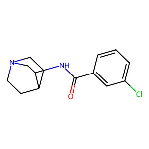 N-(3S)-1-Azabicyclo(2.2.2)oct-3-yl-3-chlorobenzamide structure