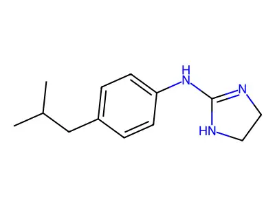 1H-Imidazol-2-amine, 4,5-dihydro-N-(4-(2-methylpropyl)phenyl)- structure