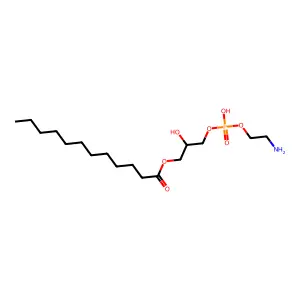 1-十二酰-sn-甘油磷酰乙醇胺 structure