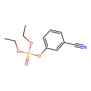 磷酸二乙酯-3-氰基苯酯 structure