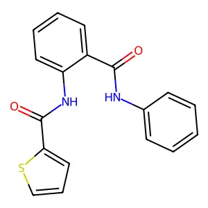 N-[2-(phenylcarbamoyl)phenyl]thiophene-2-carboxamide structure