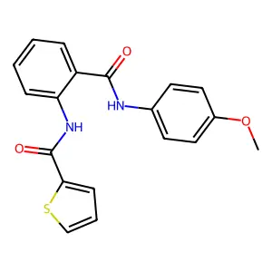 N-[2-[(4-methoxyphenyl)carbamoyl]phenyl]thiophene-2-carboxamide structure