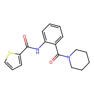 N-[2-(piperidine-1-carbonyl)phenyl]thiophene-2-carboxamide structure