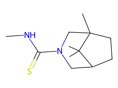 3-Azabicyclo(3.2.1)octane-3-carboxamide, N,1,8,8-tetramethylthio- structure