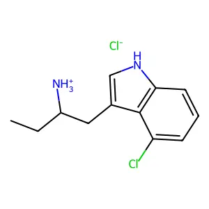1-(4-Chloro-1H-indol-3-yl)butan-2-amine--hydrogen chloride (1/1) structure
