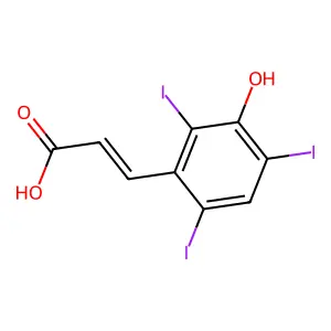 3-(3-羟基-2,4,6-三碘苯基)丙烯酸 structure