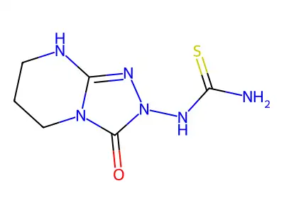 Thiourea, N-(2,3,5,6,7,8-hexahydro-3-oxo-1,2,4-triazolo(4,3-a)pyrimidin-2-yl)- structure