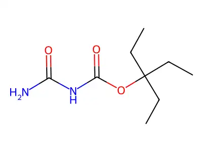 1,1-Diethylpropyl (aminocarbonyl)carbamate structure