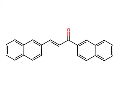 (E)-1,3-bis(2-naphthyl)prop-2-en-1-one structure