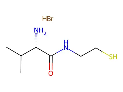 Valenamide, N-(2-mercaptoethyl)-, hydrobromide structure