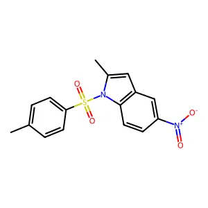 2-Methyl-1-[(4-methylphenyl)sulfonyl]-5-nitroindole structure