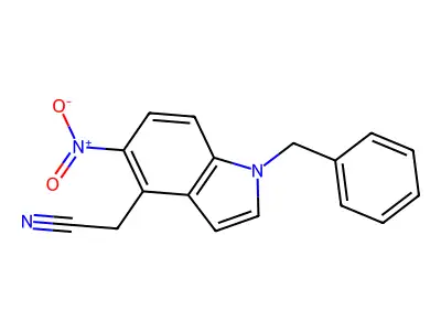 2-(1-Benzyl-5-nitroindol-4-yl)acetonitrile structure