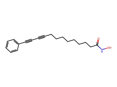 N-hydroxy-13-phenyltrideca-10,12-diynamide structure