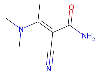 2-Cyano-3-(dimethylamino)-2-butenamide structure