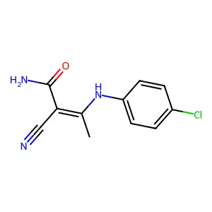 3-(4-氯苯胺基)-2-氰基丁-2-烯酰胺 structure