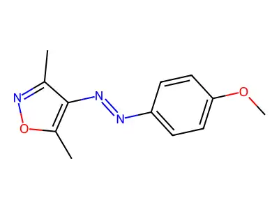 4-[(4-Methoxyphenyl)diazenyl]-3,5-dimethylisoxazole structure
