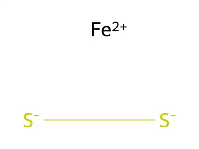 二硫化亞鐵 structure