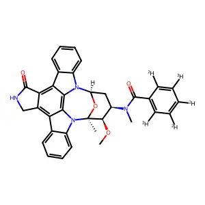 Midostaurin; 4'-N-benzoylstaurosporine structure