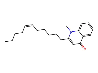 1-Methyl-2-((Z)-6-undecenyl)quinolin-4-one structure