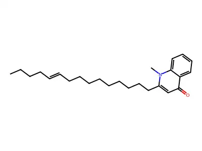 (Z)-1-Methyl-2-(pentadec-10-en-1-yl)quinolin-4(1H)-one structure