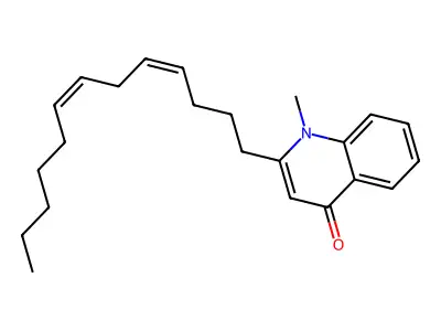 1-Methyl-2-[(4Z,7Z)-4,7-tridecadienyl]-4(1H)-quinolone structure