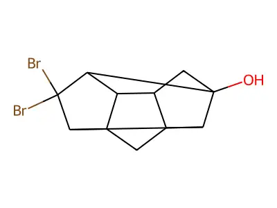 7,7-Dibromopentacyclo[6.3.0.0^{2,6}.0^{3,10}.0^{5,9}]undecan-1-ol structure