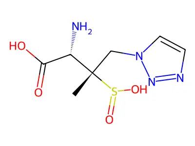 2-Amino-3-methyl-3-sulfino-4-(1H-1,2,3-triazol-1-yl)butyric acid, (2S,3S)- structure