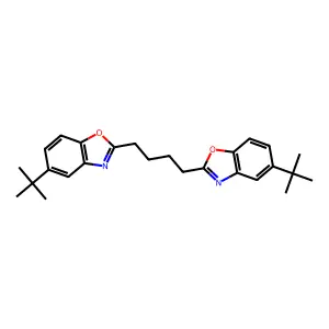 5-Tert-butyl-2-[4-(5-tert-butyl-1,3-benzoxazol-2-yl)butyl]-1,3-benzoxazole structure