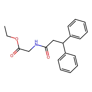 Ethyl 2-(3,3-diphenylpropanoylamino)acetate structure