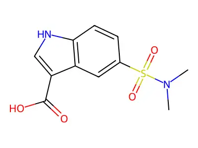 1H-Indole-3-carboxylic acid, 5-((dimethylamino)sulfonyl)- structure