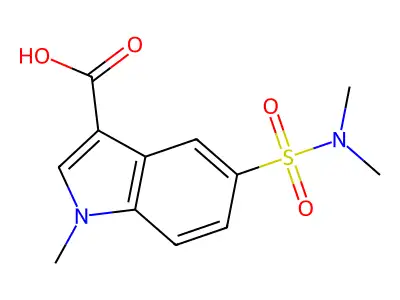 1H-Indole-3-carboxylic acid, 5-((dimethylamino)sulfonyl)-1-methyl- structure