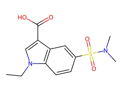 1H-Indole-3-carboxylic acid, 5-((dimethylamino)sulfonyl)-1-ethyl- structure