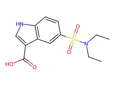 1H-Indole-3-carboxylic acid, 5-((diethylamino)sulfonyl)- structure