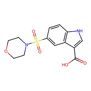 1H-Indole-3-carboxylic acid, 5-(4-morpholinylsulfonyl)- structure