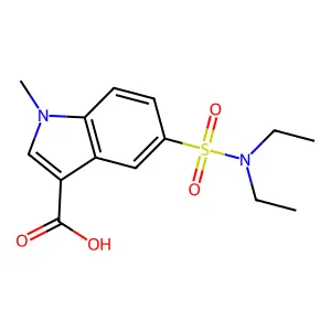 1H-Indole-3-carboxylic acid, 5-((diethylamino)sulfonyl)-1-methyl- structure