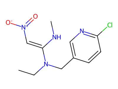 N-[(6-氯-3-吡啶基)甲基]-N-乙基-N'-甲基-2-硝基-1,1-乙烯二胺 structure