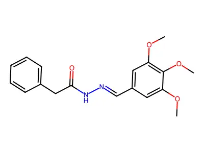 2-phenyl-N-[(3,4,5-trimethoxyphenyl)methylideneamino]acetamide structure