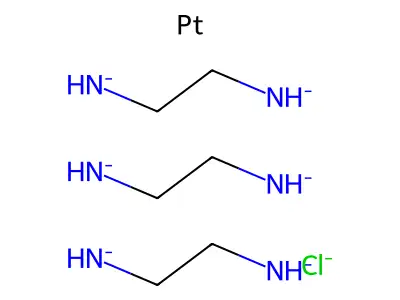 Tris(ethylenediamine)platinum(IV) chloride structure